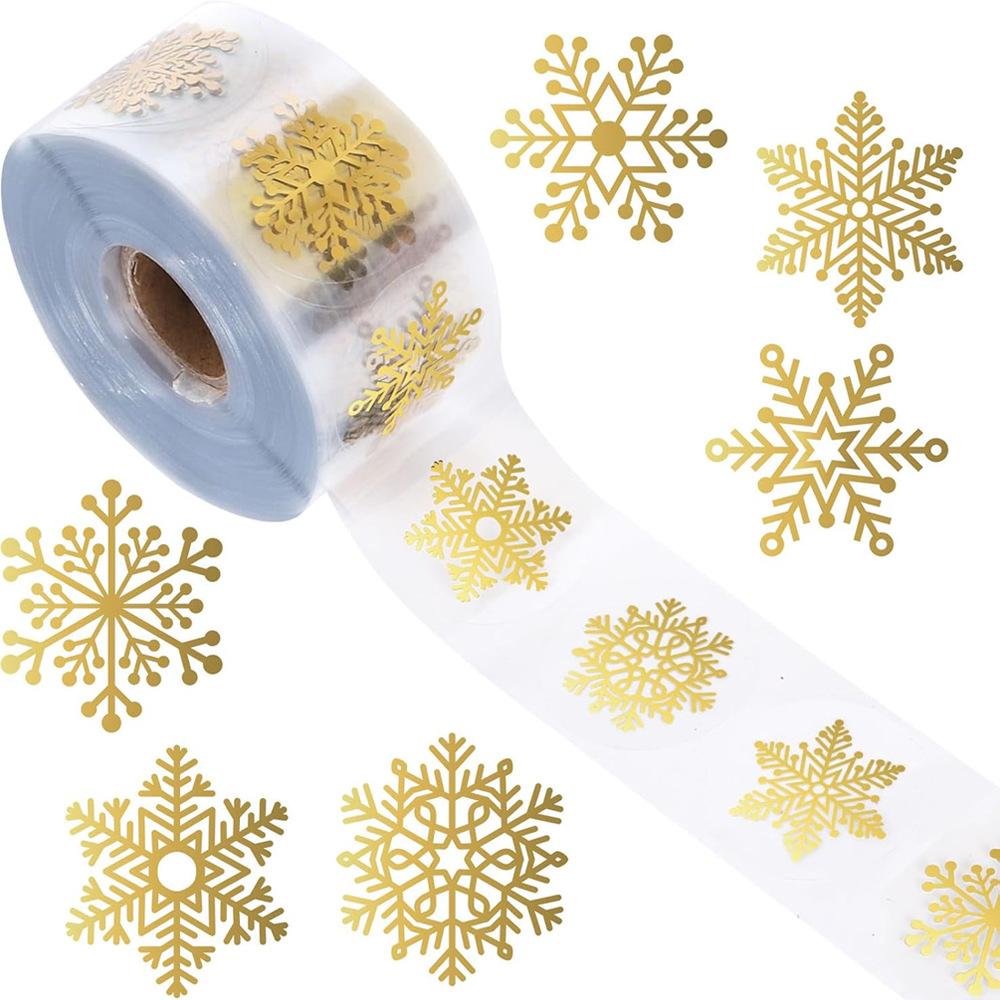 100-500pcs 1 inch Round Transparent Merry Christmas Stickers Holiday Stickers For Christmas Decor Wedding Party Cards