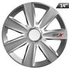 GTX Carbon Silver Wheel Trims 14", 4 Pcs.