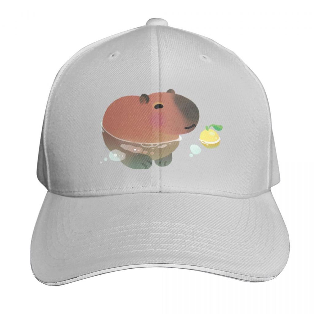 Capybath time Baseball Cap New In The Hat birthday Snapback Cap Winter hat Ladies Unisexs