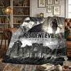 Resident Evil Comfortable Warm Printed Flannel Blanket, Fits Bedrooms, Sofas, Beds, Chairs, Picnics, Travel -HE49