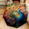 1PC Peacock Starry Night Automatic Umbrella - Suitable Travel Outdoor Portable Umbrella Birthday Gift Daily Essentials
