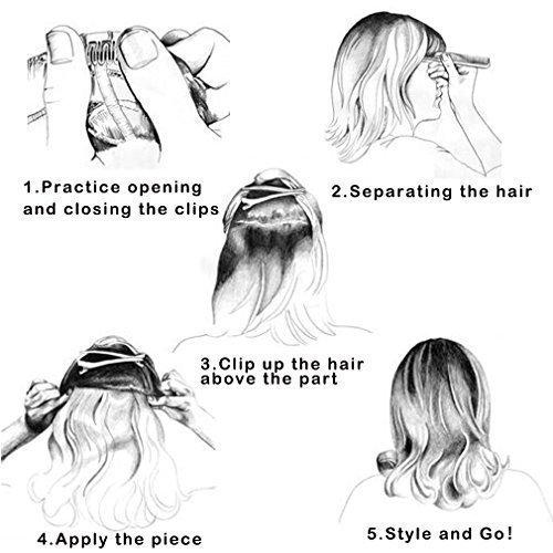 BeatStock, 16 Clip,7 Pcs Curly Wavy Hair Extensions For Women In Clip | Hair Extension For Women And Girls (Dark Brown) New Updated Model