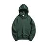 Dark Green Heavy High-Gloss Oversized Velvet Hooded Sweater for Men and Women