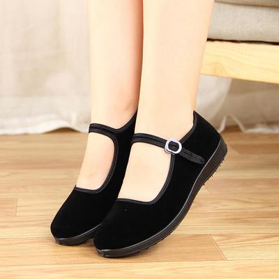 2025 New Style Ethnic Old Beijing Cloth Shoes for Women - Comfortable Dance & Work Shoes for Elderly Mothers