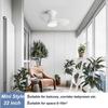 22/29 palcový minikoridor Smallhouse DC motorové stropní ventilátory s dálkovým ovládáním Niklový stropní ventilátor s LED světly Moderní