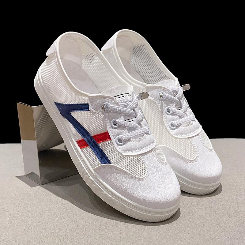 

Маленькие белые туфли женские весна и лето новые универсальные удобные нескользящие износостойкие ленивые туфли женские дышащие кеды повседневная обувь 35