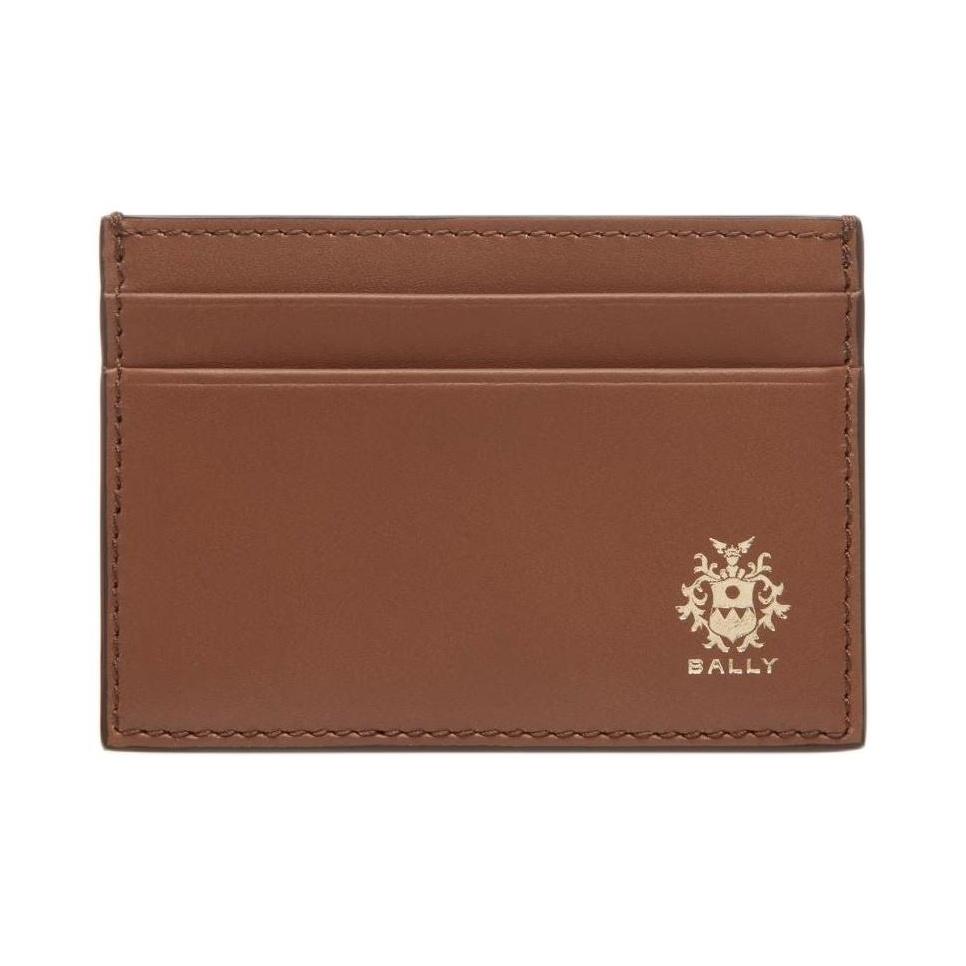 

Bally Beckett Gold Foil Crest Logo Calfskin Card Holder Men Card Holder Brown 6310938 Basic Set (Bag+Dust Bag)