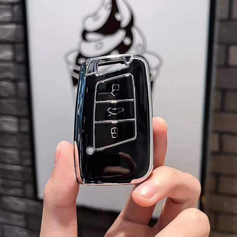 New TPU Smart 3 Button Car Key Case Cover Bag for VW Volkseagen Passat B8 Magotan for Skoda Superb A7 Kodiaq Seat Shell Fob