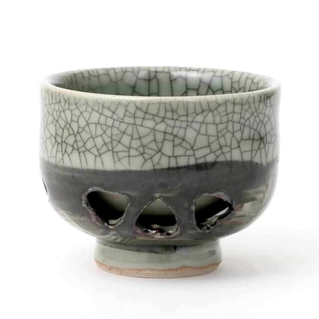 Ohori Soma Ware Matsunaga Kiln Double-Layered Sencha Bowl, Perfect As a Gift for a 60th Birthday, Stylish Teacup with Double Walls for Warmth