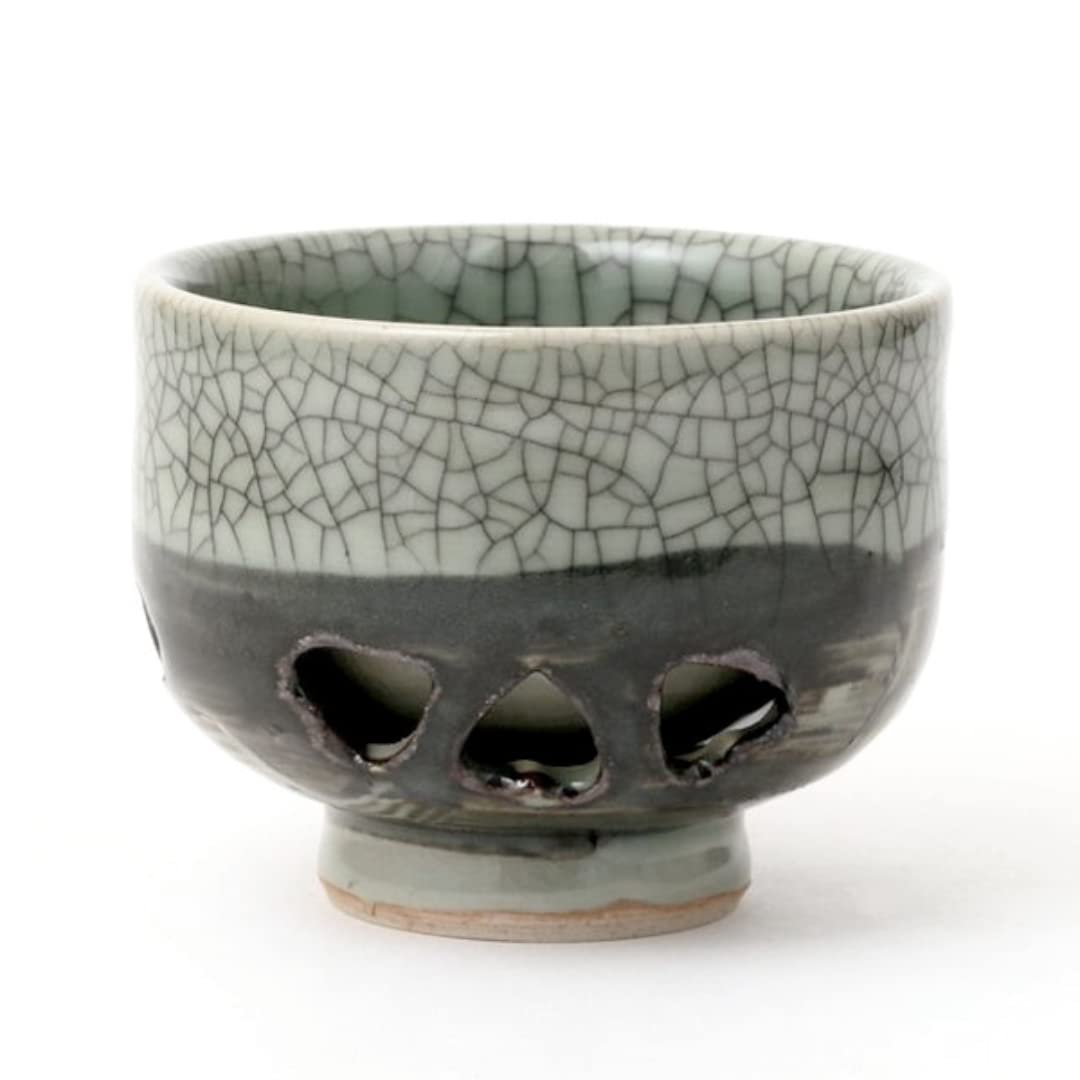 

Охори Сома Яки Мацунага Килн Сенча Идеально в качестве подарка на 60-летие Стильная чайная чашка с двойными стенками для сохранения тепла Двухслойная пиала, День рождения, синий