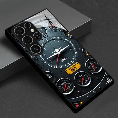 Flugzeug Cockpit Instrumentenmode Handy Handyhülle Mobiltelefone Glas für Samsung Galaxy S26 S25 S24 S23 S22 FE, Ultra, Plus