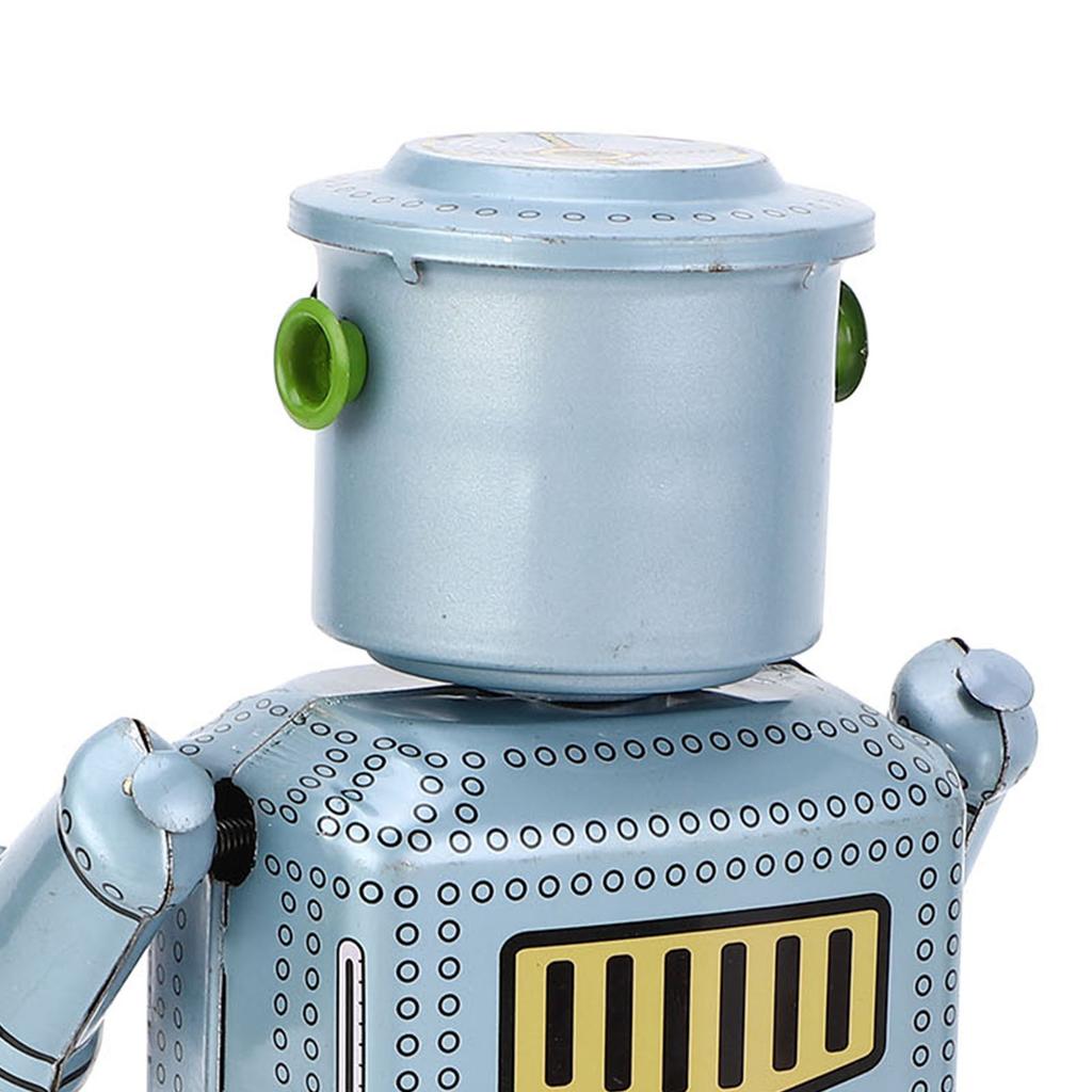 Wind Up Vintage Robot Retro Wind Up Robot Toy Decorative Exquisite Hand Made Iron Clockwork Toy for Cafe Bar Restaurant