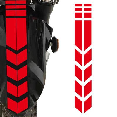 Arrow Stripe Sticker Motorcycle Mudguard Paste Waterproof Oilproof Reflective Arrow Decal Stickers Moto Decor Accessories