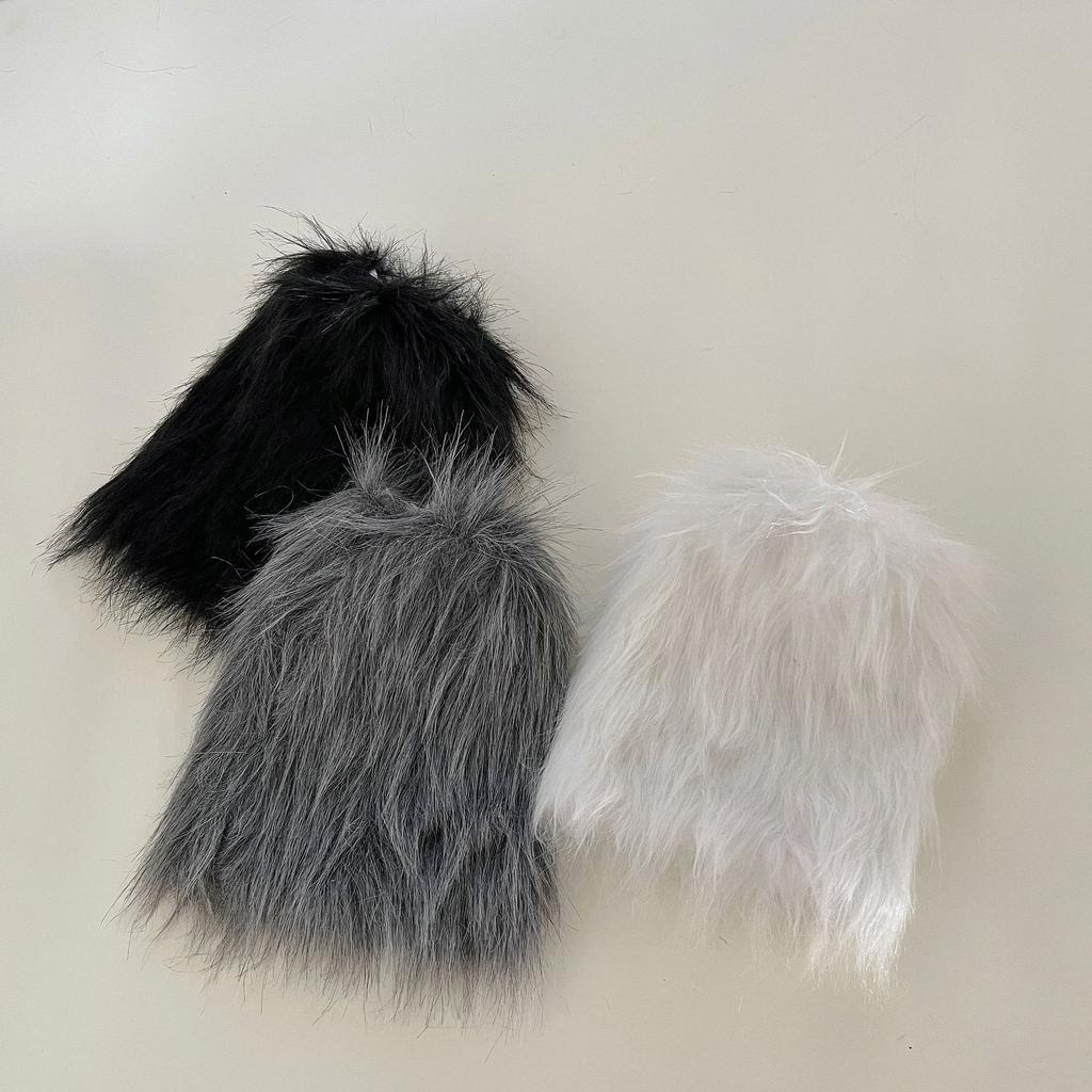 Autumn And Winter Imitation Mink Socks Cover Women's Medium Tube Women's Calves And Knees Ins Wind Jk Thickened Warm Wool Socks Leg Cover