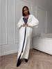 Women's Fluffy Faux Mink Knit Cardigan Coat - White, Autumn/Winter Loose Fit