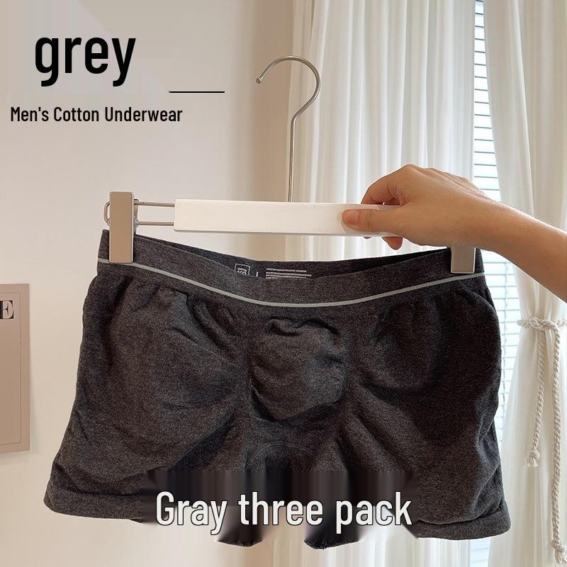 Men's Plus Size Breathable Cotton Boxers, Antibacterial Xinjiang Cotton Briefs, Flat Leg Underwear for Boys and Men.