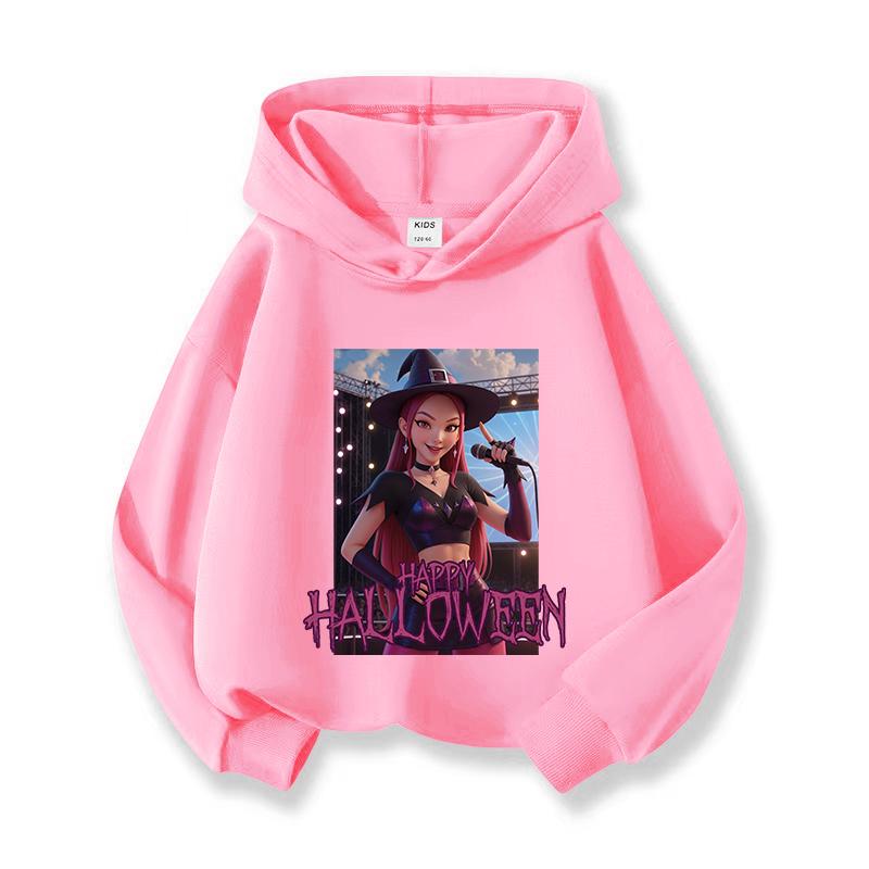 KPOP Children Hoodie Korean Style Halloween Gift Boys Girls Warm Outerwear Autumn Winter 2025 Y2K Fashion Trendy