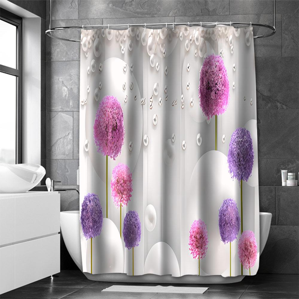 3D Background Bathroom Shower Curtain Animal Waterproof fabric bathroom Curtain With 12 Hooks Sunflower Home Deco Free Ship
