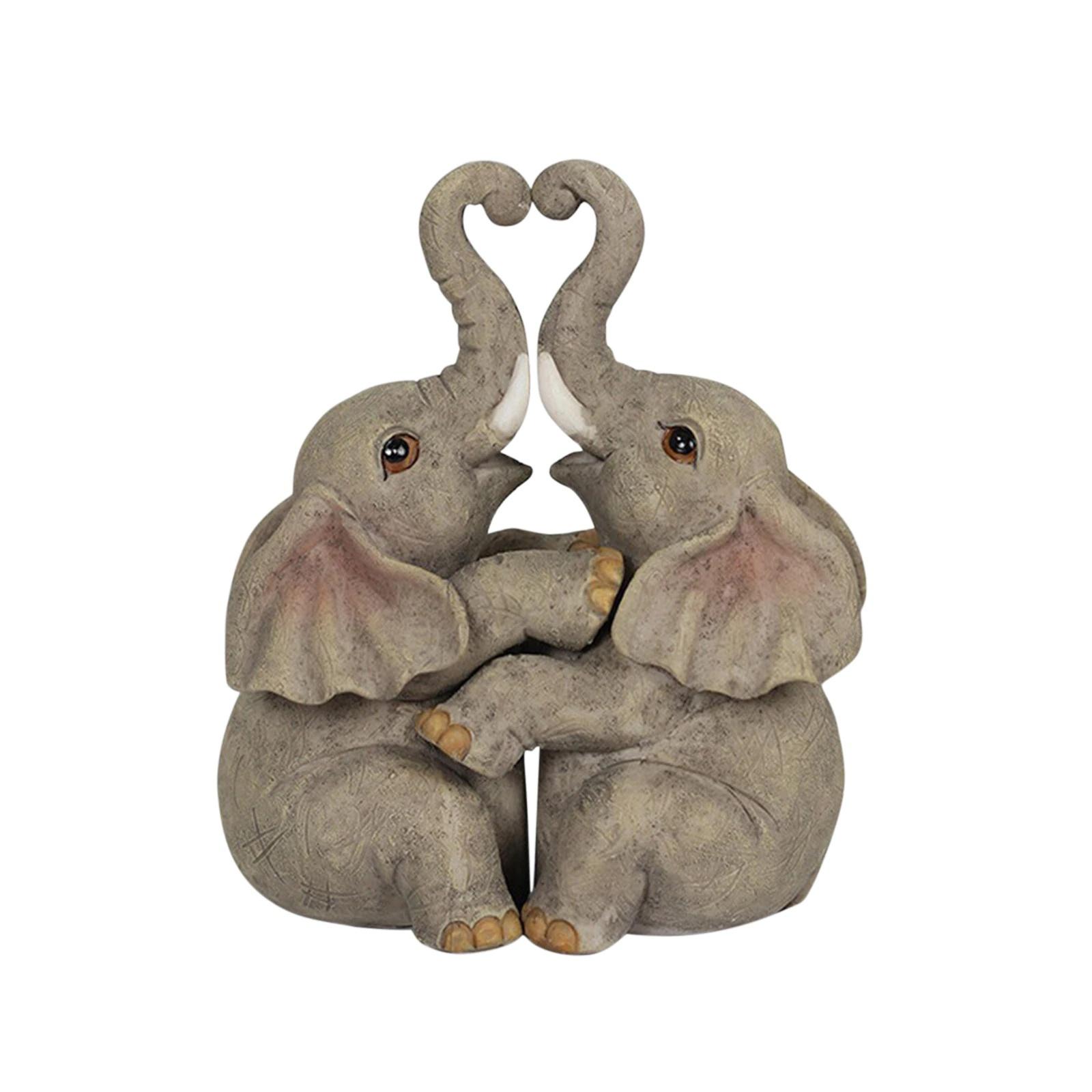 

Creative Love Animal Hug Statue Resin Crafts Elephant Couple Hug Statue Wedding Anniversary Gift Birthday Home Decor Elephant