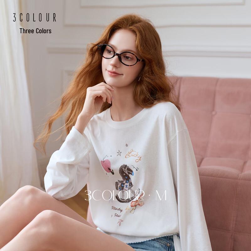Sancai Childlike Print Long Sleeve T-Shirt L
