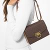 Michael Kors MK Hendrix Monogram Gold Buckle Flap Crossbody Bag Mini Women Bags Dark-Brown 32F0G1HC0B-252