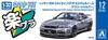 Aoshima Bunka Kyozai Rakupla Snap Kit Nissan R34 Skyline Custom Wheels Scale Plastic Model Kit (AOSHIMA) No. 12CU-AS GT-R (Athlete Silver) 1/32