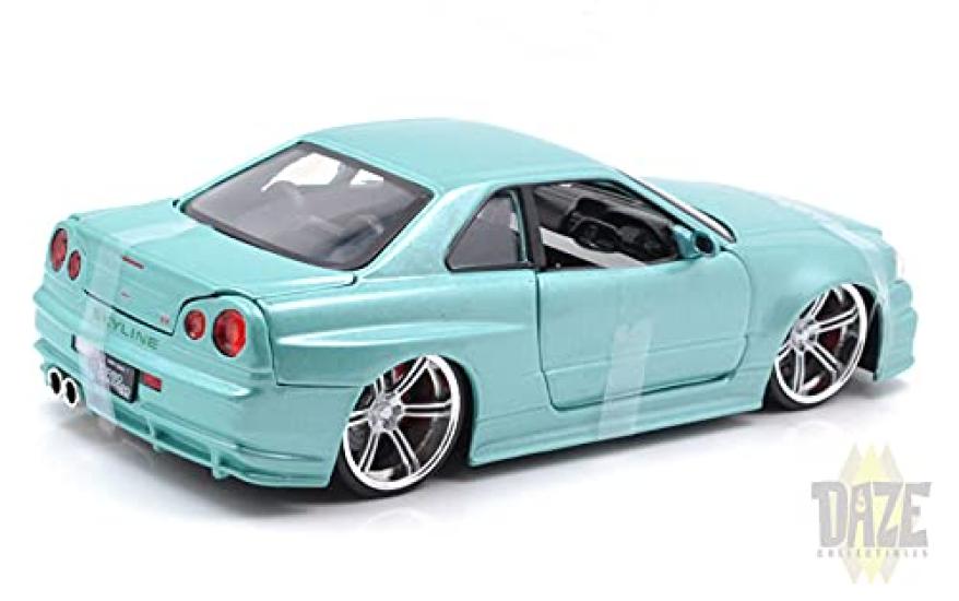 Jada TOYS SCALE FAST AND THE NISSAN SKYLINE Jada TOYS Scale and Nissan Skyline 124 "THE FURIOUS" "BRIAN'S GT-R (BNR34)" 124 "Fast Furious" "Brian -