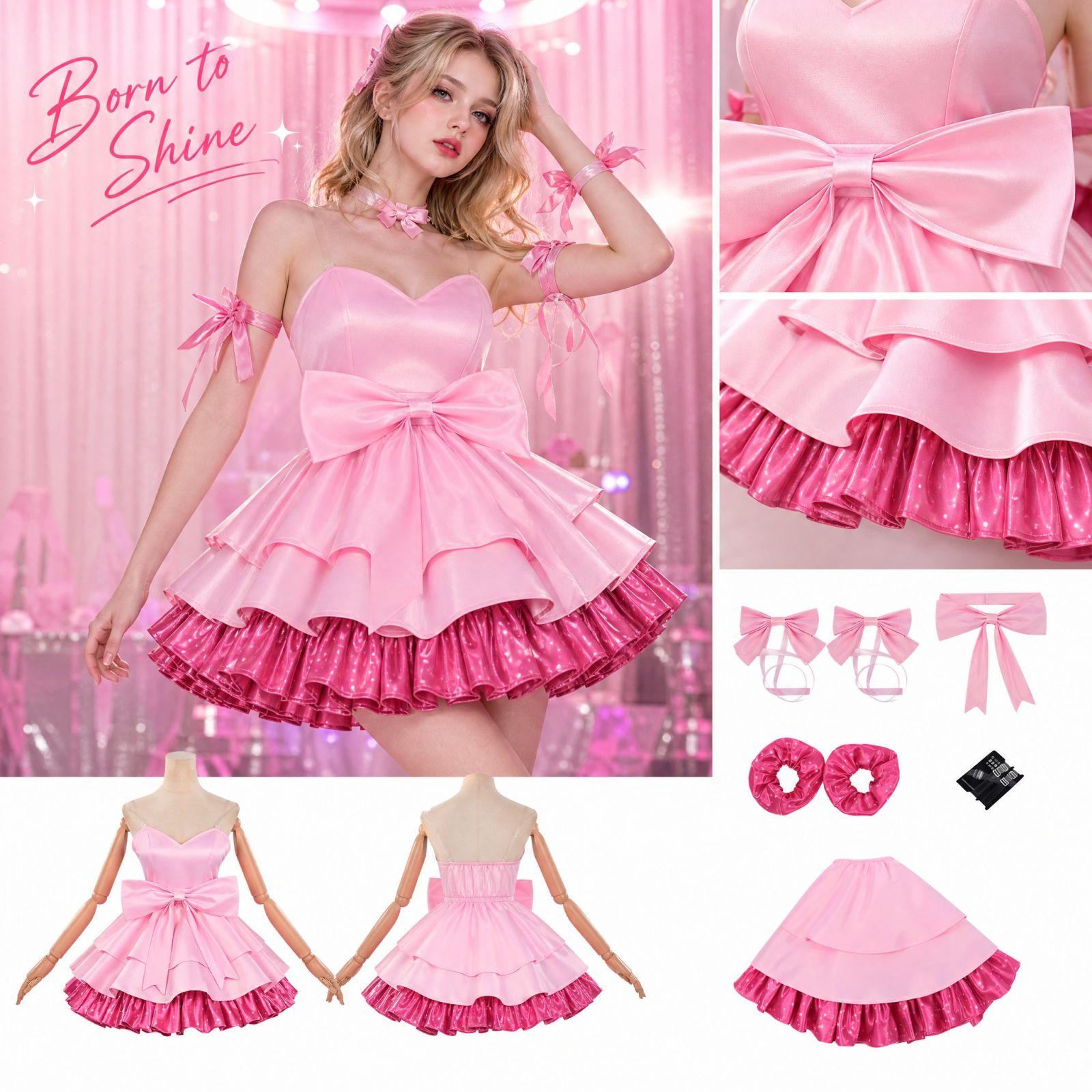 Women`s Strapless Puffy Short Stage Costume