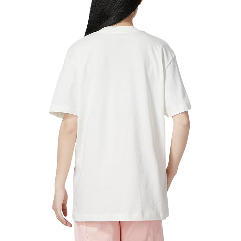 Nike Letter Print Round Neck American Vintage Short Sleeve T-Shirt Women T-Shirt Off-White FB8204-133