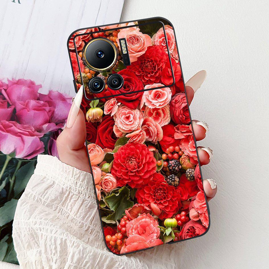 Für Infinix Note 12 VIP Hülle X672 Cover Neue Stilvolle Blume Schmetterling Weiche Silikon Handyhülle Für Infinix Note 12i X6819 Bumper