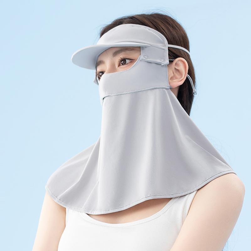 Hot Sale Sun UV protection Custom logo Outdoor Cycling Women Summer Full Facemask With Brim