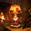 Creative Holiday Displays Christmas Lighted Table Lamp, Santa Claus Reindeer Office Desk Decorations Desktop Ornament for Living Room Bedroom