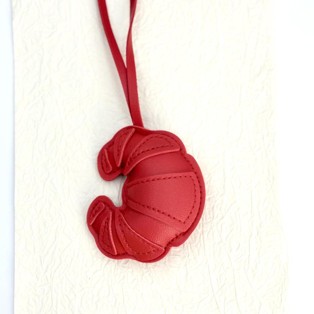 Cross-border Simulated Leather Leather Handmade Croissant Bag Buckle Pendant Pendant Handmade Bag Pendant Factory Wholesale