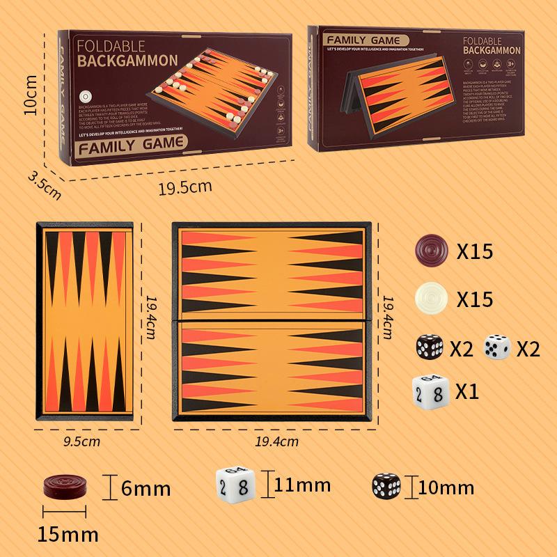 Magnetic Chess Flying Chess Checkers Backgammon English Children'S Educational Toys Table Games Chess