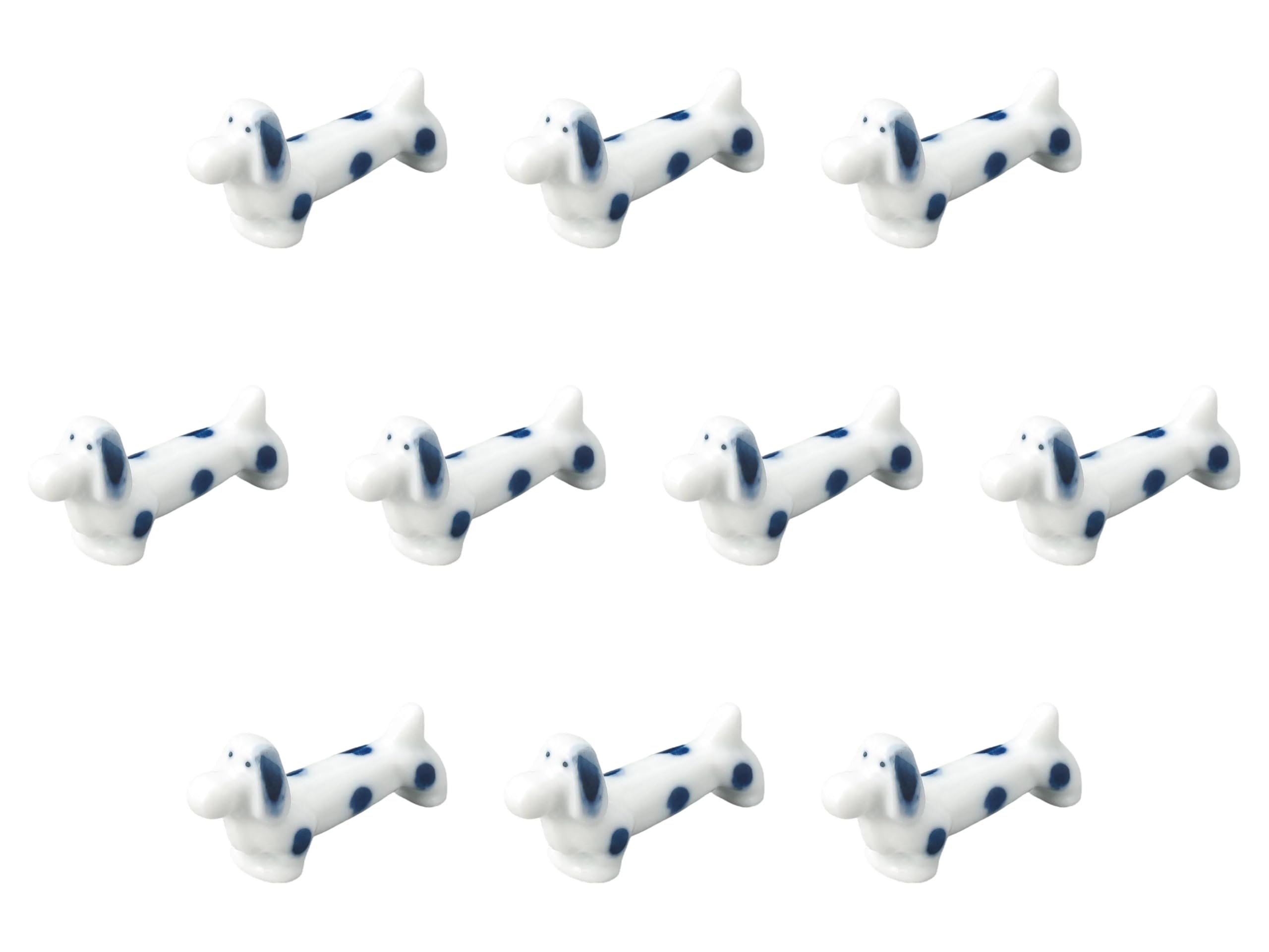 

Set of 10 Small Dachshund Chopstick Rests in Blue Chopstick Rests by Setomonohonpo [4.8cm] синий