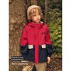 David Bella Boys' Three-Proof Fleece-Lined Jacket Winter Clothing Children's Outdoor Clothing Red New Year Top for Boys