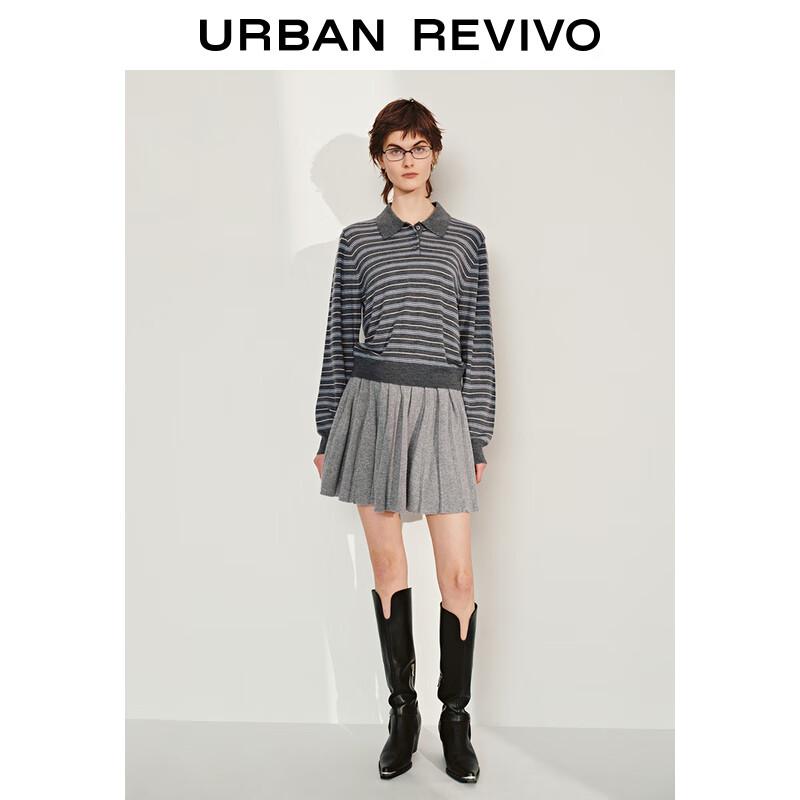 UR Women's Retro Striped Long Sleeve Knit Cardigan