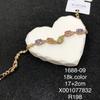 XUPING Jewelry Iced Out Synthetic CZ Colorful Gemstone Artificial Stone Clasp Gold Color Plated Pink Women Heart Tennis Bracelet