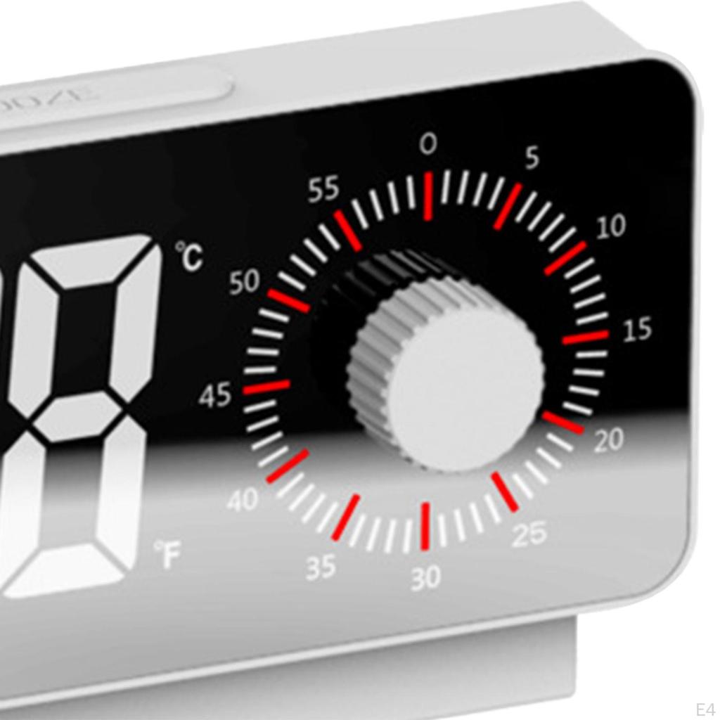 Digital Alarm Clock with Timer Bedside USB Dimmable Minimalistic Clocks for