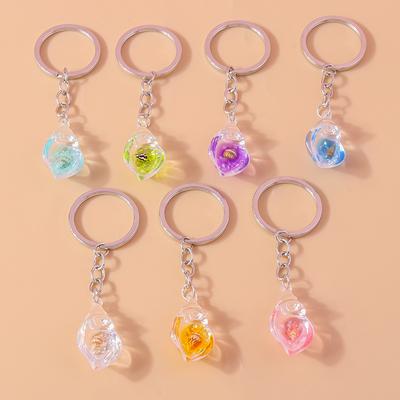 Cute Luminous Conch Keychain Marine Life Keyring Pendants for Car Key Holder Women Girls Handbag Accessories Jewelry Gifts