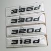 3D ABS Glossy Black English Letter Logo Badge Emblem Car Rear Trunk Sticker for BMW 316d 318d 320d 330d 335d Auto Accessories GX6