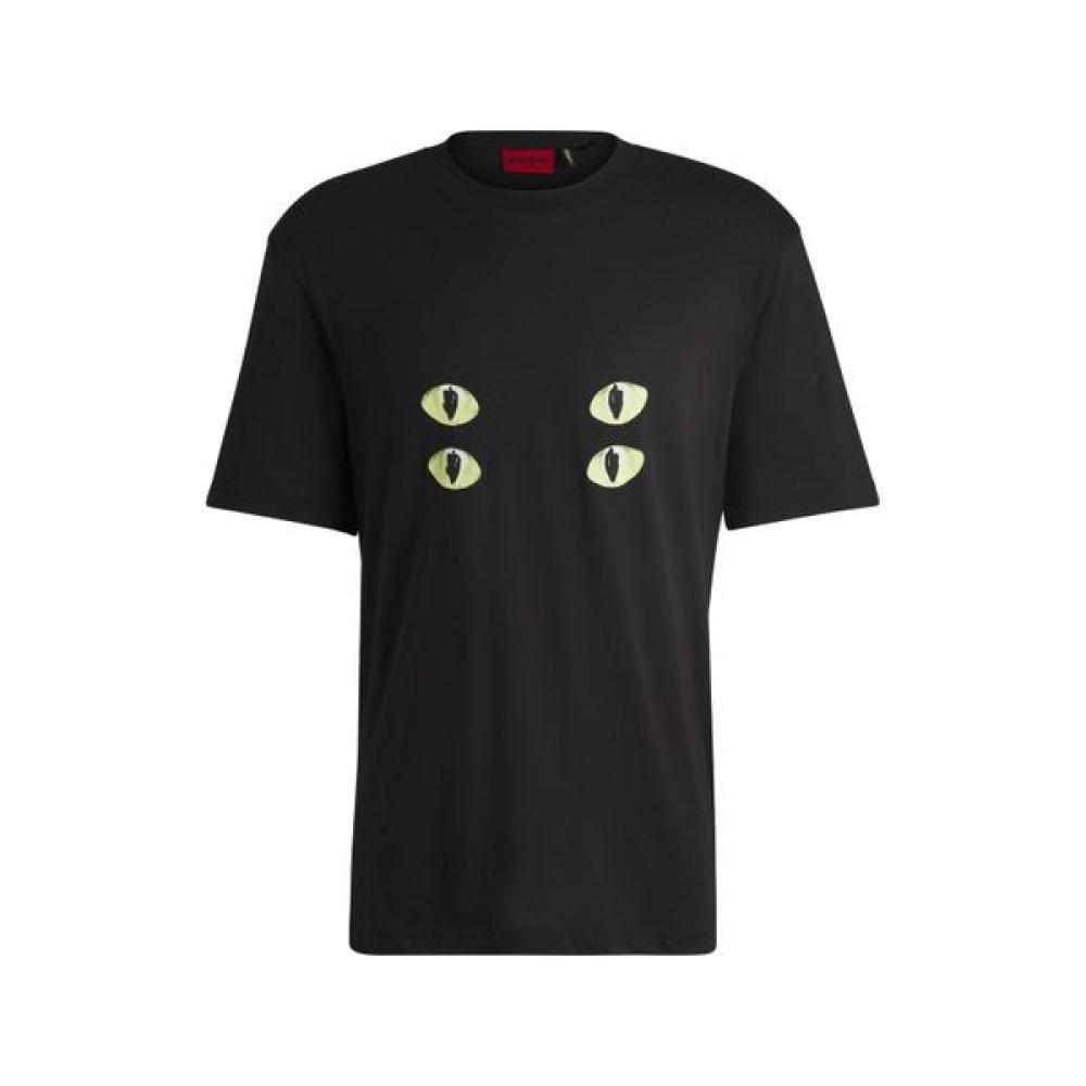 

Hugo Relaxed FiT CaT Eye Graphic T shirT Black 50530203001 XL