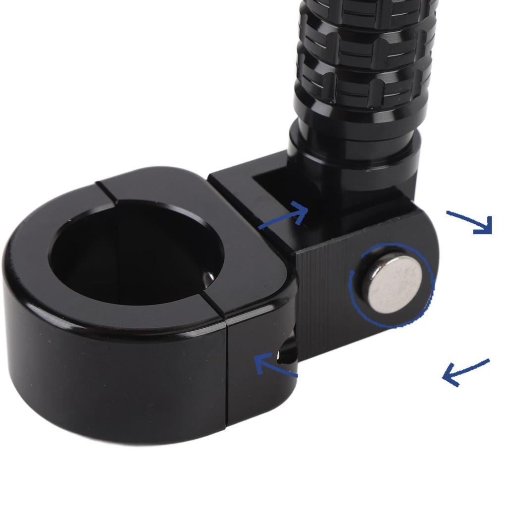 1 Pair Motorcycle Foot Peg Aluminum Alloy Enhanced Grip Adjustable Angle Foot Peg Footrest for Motorbike with 1in 1.06in 1.25in Bumper
