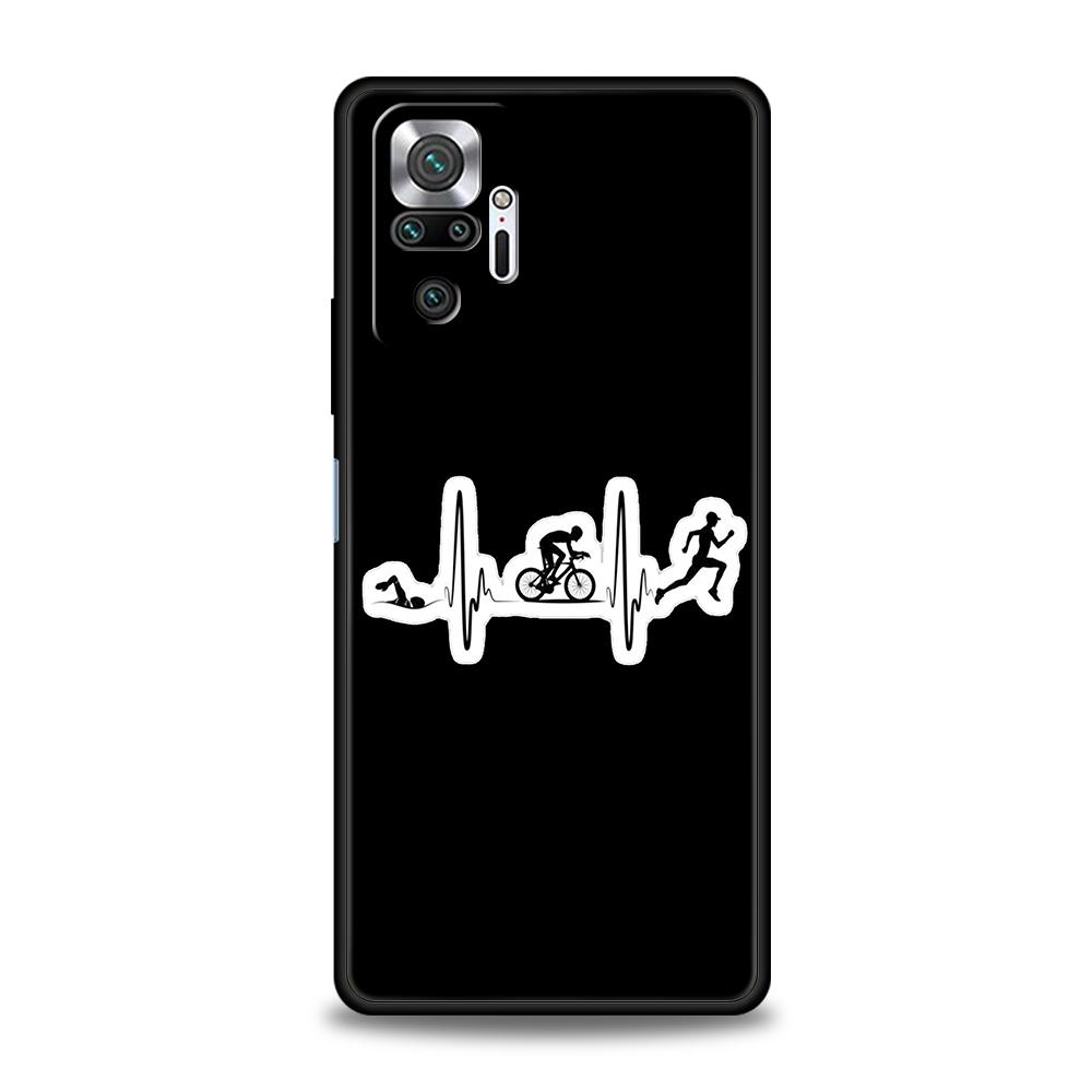 

Cartoon Sports Triathlon Phone Case For Xiaomi Redmi Note 14 13 12 10 11 Pro Plus 14C 13C 12C 10C 9C 5G Soft TPU Cover Redmi Note 12 4G