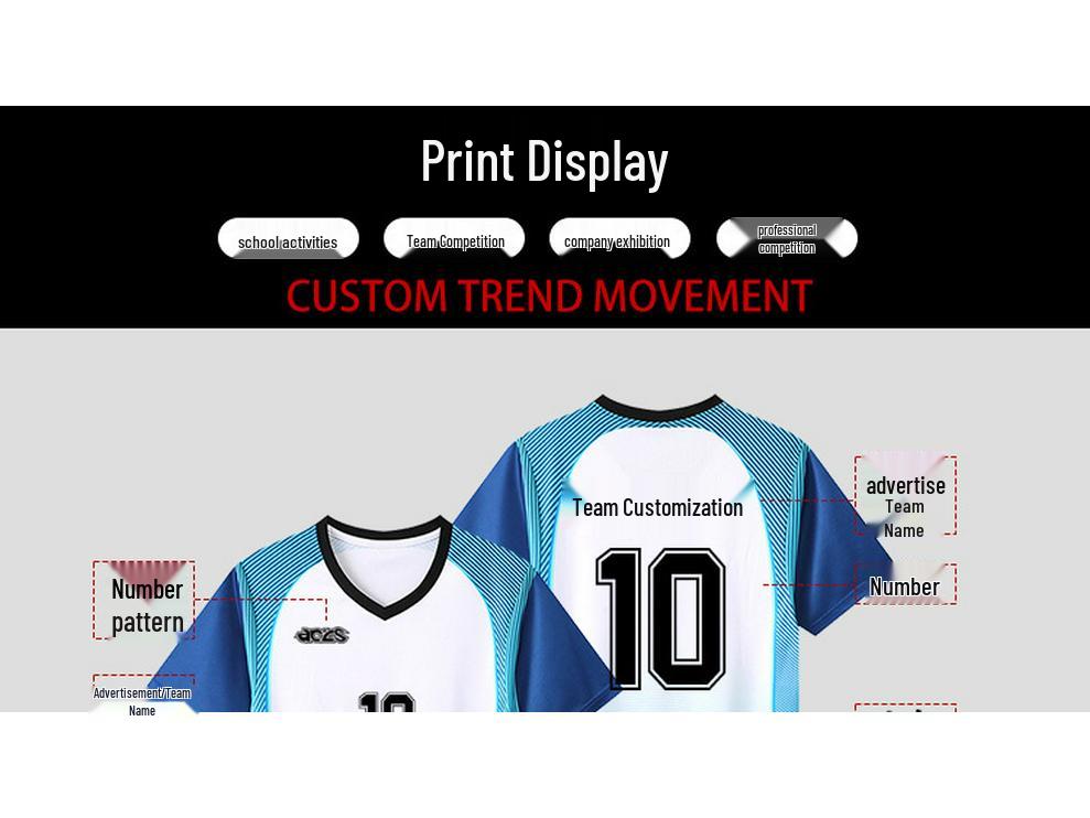 Men's & Women's Quick-Dry Volleyball Team Uniform Set - Short-Sleeve, Custom Printing Available