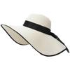 Straw hat women's summer sun protection extra large brim sun hat beach seaside vacation sun hat foldable hat tide