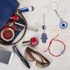 For Men Women Blue Key Holder Good Luck Amulet Protection Charm Hamsa Keychain Fatima Hand Evil Eye