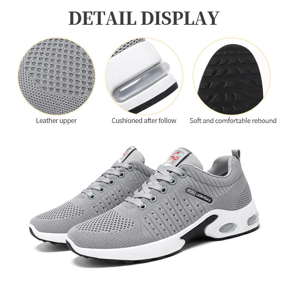 Shoes Men's Casual Summer New Large Size Sports Shoes Mesh Breathable Running Shoes Air Cushion Casual Shoes