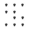 Emuca Lot of 10 Recessed Switches D21x21, Plastic, Black