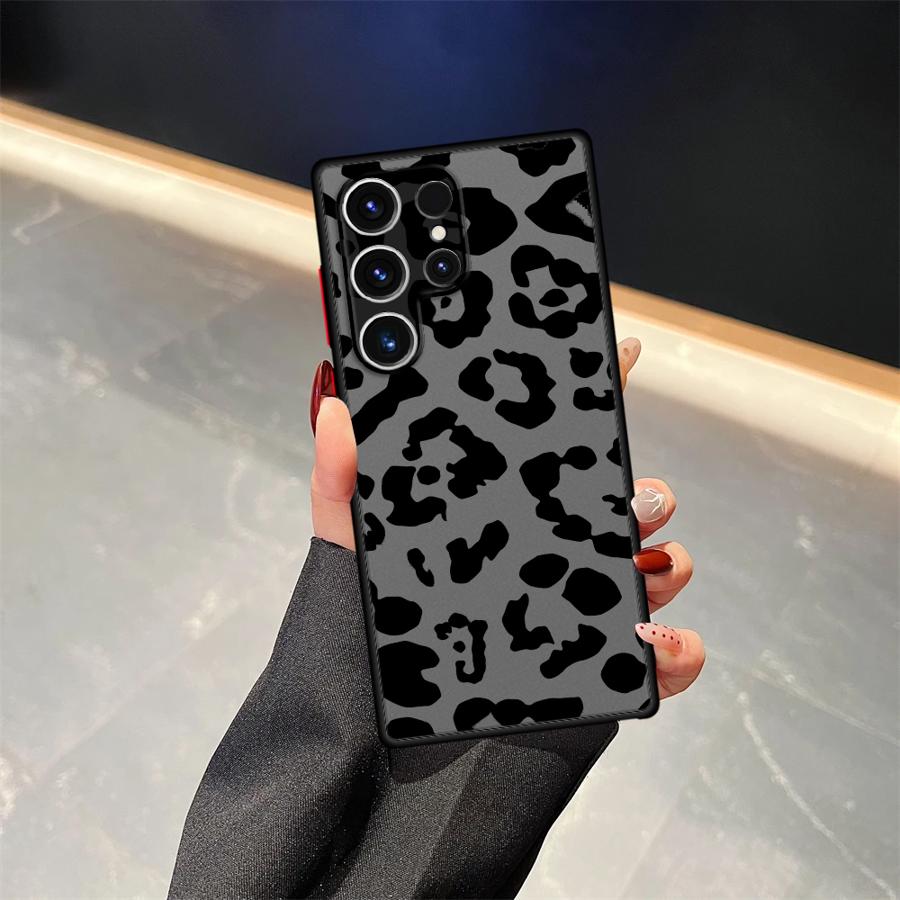 Leopard Print Case for Samsung Galaxy S21 Note 20 Ultra 10+ S23 FE S24 Plus S25+ S24+ S23+ S25 Ultra S20 S22+ S21+ S22 Back